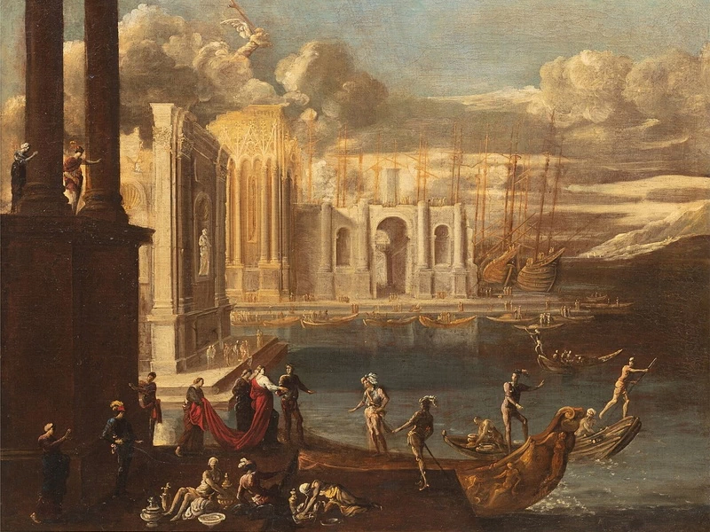 1580-Agostino Tassi - L'imbarco di Sant'Elena